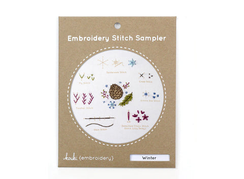 Winter Embroidery Stitch Sampler by Kiriki Press