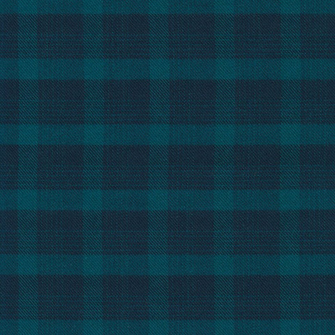 Teal Porto Flannel-Heavy Twill Plaid -- Robert Kaufman
