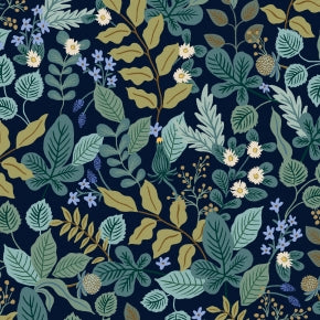 Vintage Garden - Verte -- Navy Ragon-- Rifle Paper Co. for Cotton + Steel Fabrics