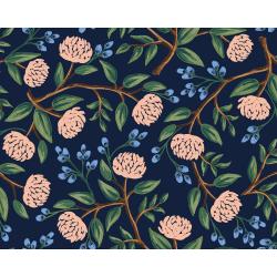 Peonies in Navy - Wildwood by Rifle Paper Co. for C + Steel