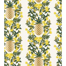 Pineapple Stripe in Cream Metallic  -- Primavera by Rifle Paper Co for Cotton + Steel