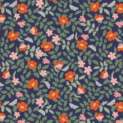 Primrose - Navy -- Strawberry Fields by Rifle Paper Co. for C + Steel