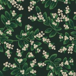 Mistletoe in Evergreen -- Holiday Classics - by Rifle Paper Co for Cotton + Steel