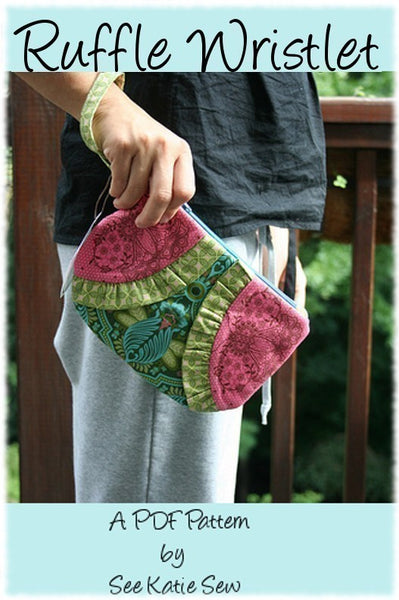 Ruffle Wristlet PDF Pattern – Three Little Birds Sewing Co.