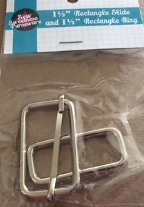 1 1/2" Rectangle Slide and 1 1/2" Rectangle Ring -- Sew Sweetness Purseware