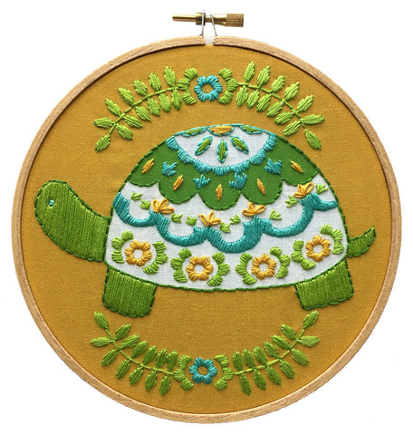 Turtle Embroidery Kit -- RikRack Embroidery