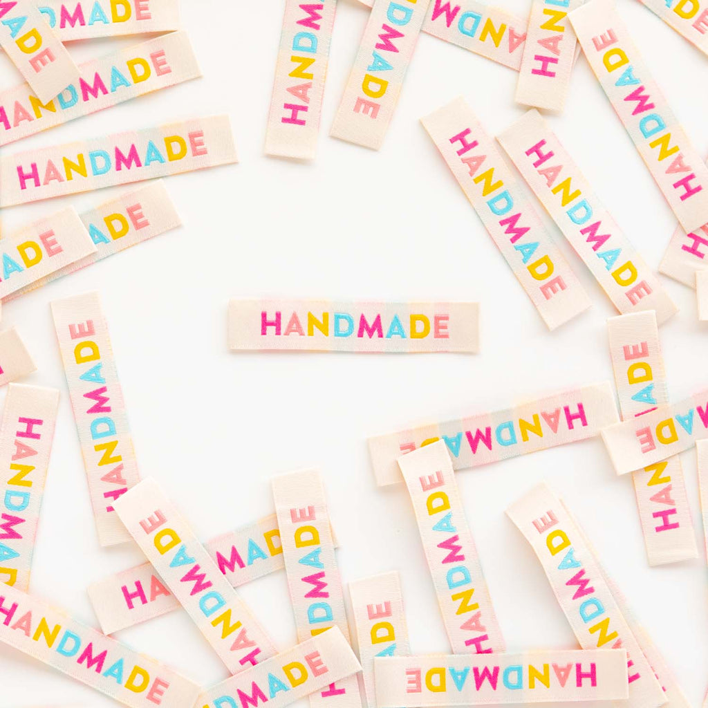 "Handmade" Woven Label -- Sarah Hearts